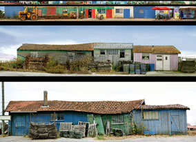 Cabane und Hafenreihe